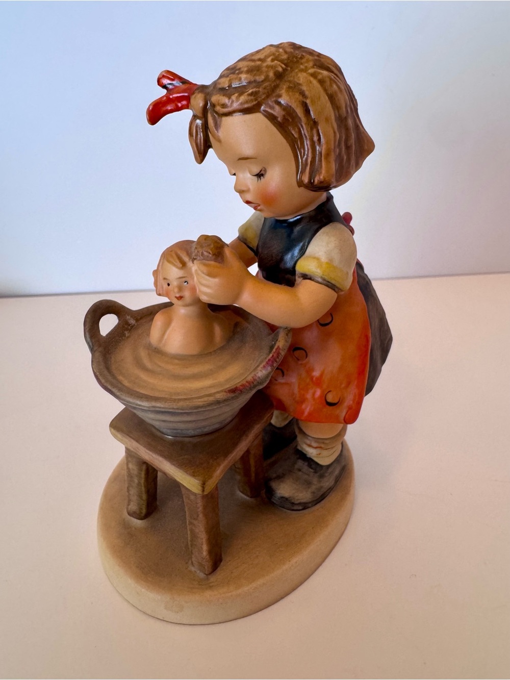 Vintage Goebel Hummel “Doll Bath” Figurine